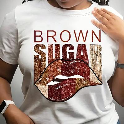 Fashion Women Personalized Contrasting Lip Print T Shirt Funny Casual O-neck Short Sleeves T-shirt Summer Female Tee Shirt