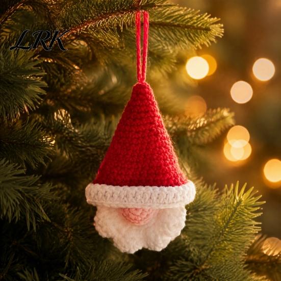 Woolen Hanging Holiday Gifts Hand Crochet Christmas Gnome Ornaments, Knitted Faceless Decorations, Handcrafted Party Supplies Yarn Elf Pendants