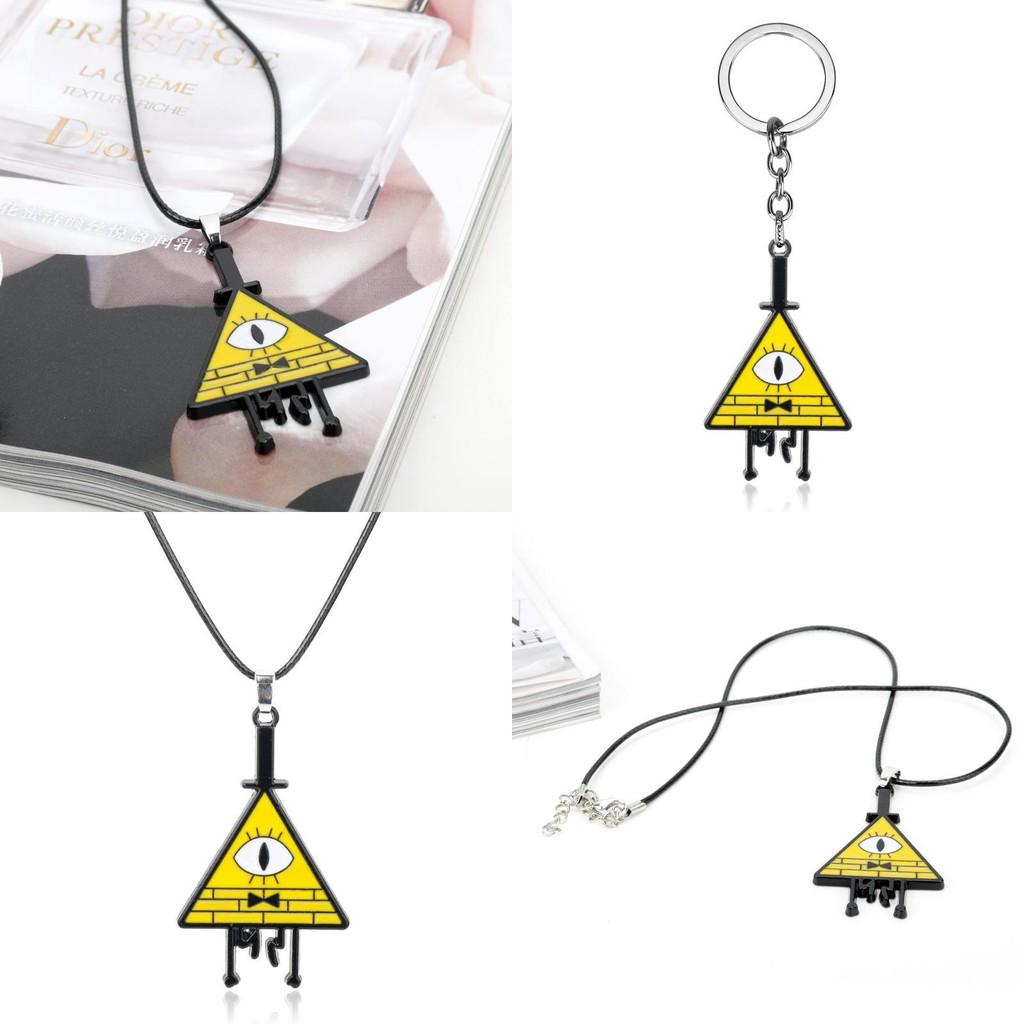 Gravity Falls Bill Geometric Alloy Necklace With Snake Chain For Fans And Collectors