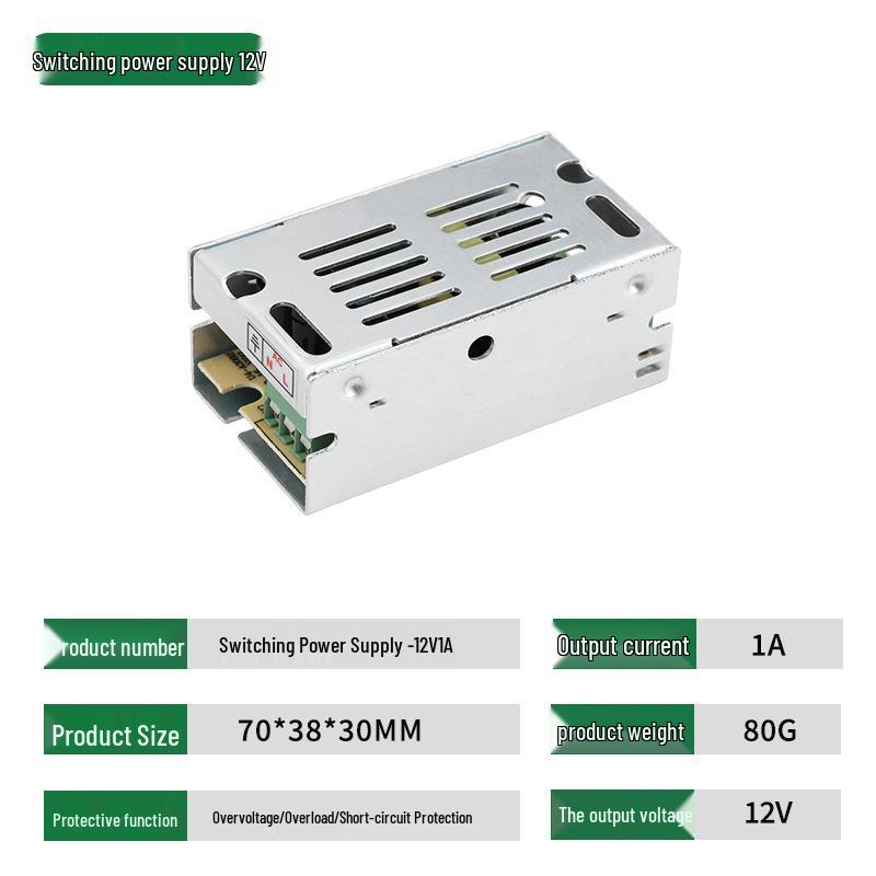 12V LED Switching Power Supply for Strip Modules and Security Monitoring
