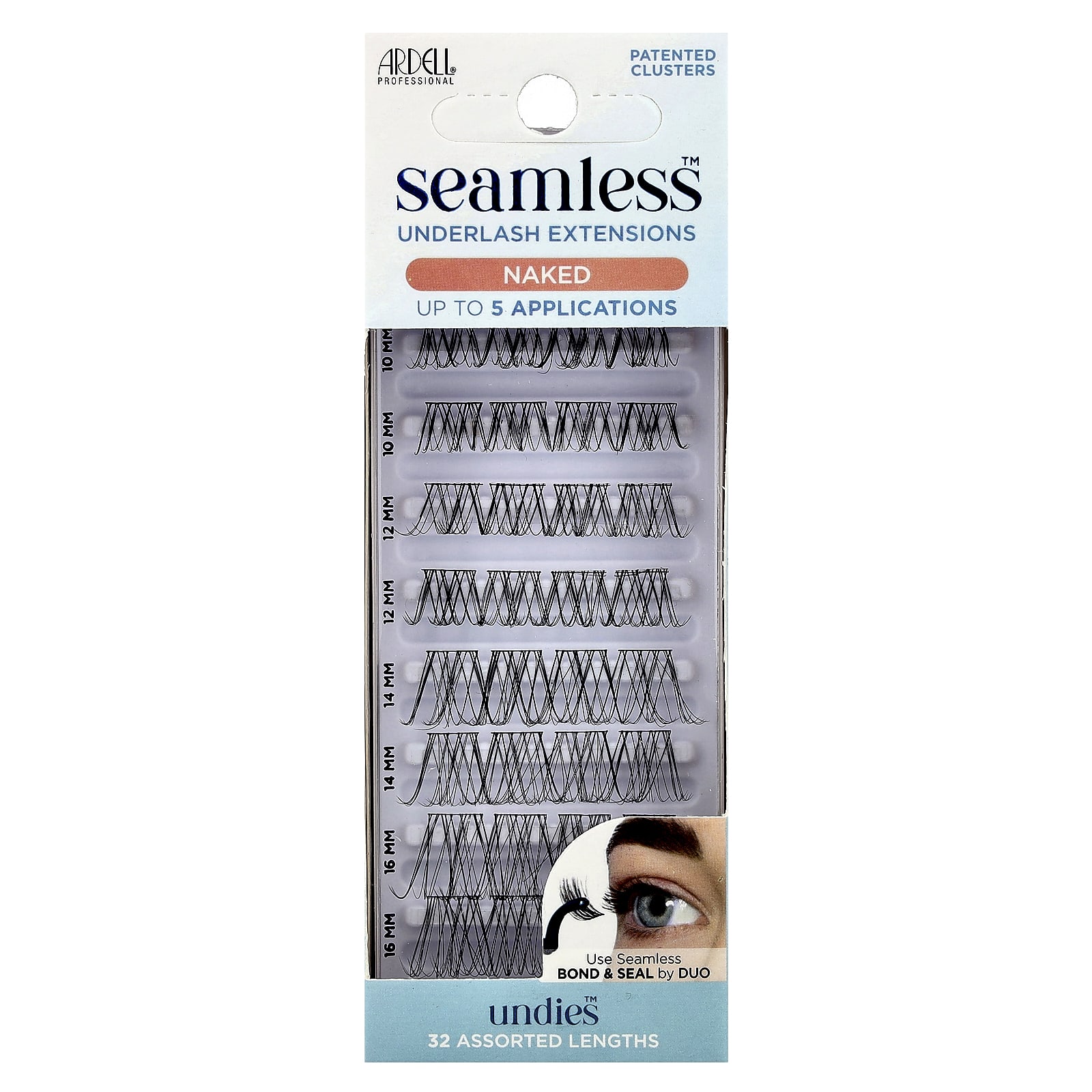 

Seamless™, Underlash Extensions, Naked, 32 different lengths