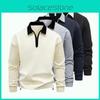 Mens Korean Style Pullover Sweatshirt With Zipper Detail For Casual Daily Wear