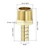 uxcell 2pcs Hose Nipple 1/2 NPT 1.7 x 0.8 inches (42 x 21 mm)