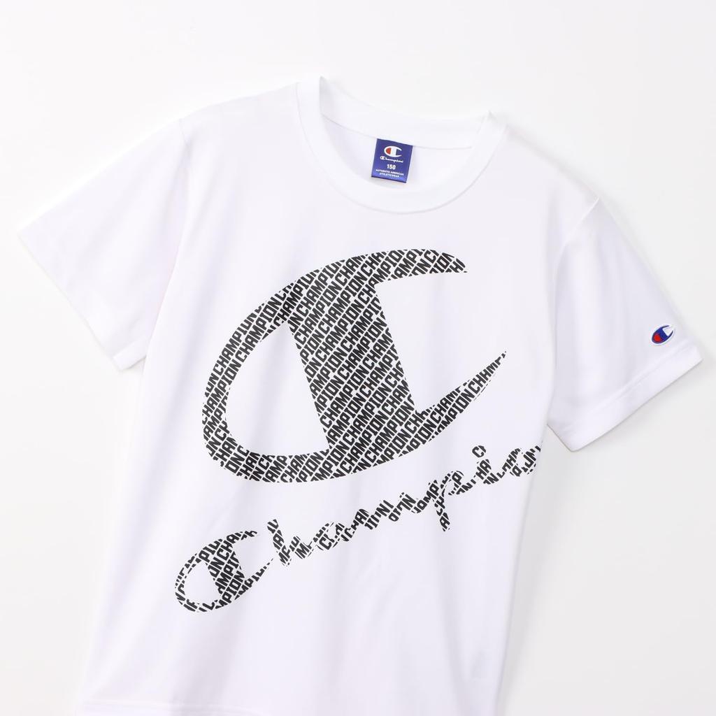 Champion Modern Short Sleeve Crew School Size Vapor Short Sleeve White T-Shirt, Kids' Neck, Quick-Drying, C, T-Shirt, CK-BS323,