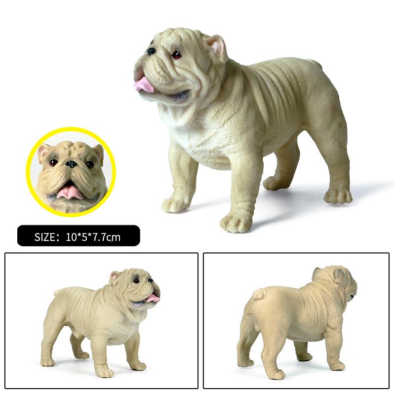 Oenux Lovely French Bulldog Animals Cute Puppy Sleep Lazy Dog Action Figures Model Figurine PVC Home Decoration Education Toy