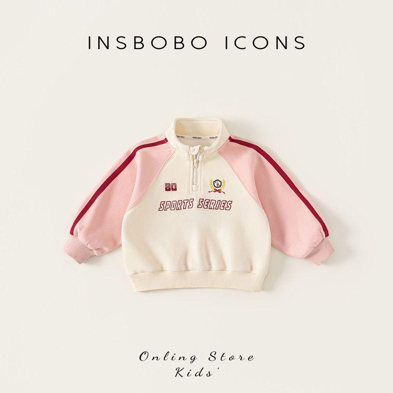 Insbobo Girls Sweatshirt 2026 Spring New Style Long-Sleeve Top for Girls, Spring and Autumn Baby Cute Clothes Children s Clothing Pink 80