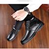 Leather Shoes, Men's Shoes, Casual Shoes, Lace Up Shoes, Soft Soled Shoes, Non Slip Shoes, Cotton Shoes, Plush, Thickened, Warm Shoes, Waterproof