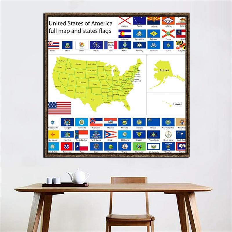 WCIC New Map Theme Series Background Cloth United States Map