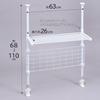 Astro Tension Shelf, White, 1 Shelf, 63cm Wide X 26cm Deep X 68-110cm High, 10kg Load Capacity, Kitchen Storage, Model 731-11