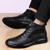 Men's Casual Leather Shoes Business Dress Men's Shoes Autumn and Winter Cowhide Casual Shoes Large Size Martin Boots