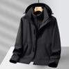 Velvet and Thickened Three-in-one Two-piece Jacket Autumn and Winter Jacket Mountaineering Jacket Outdoor Detachable Large Size