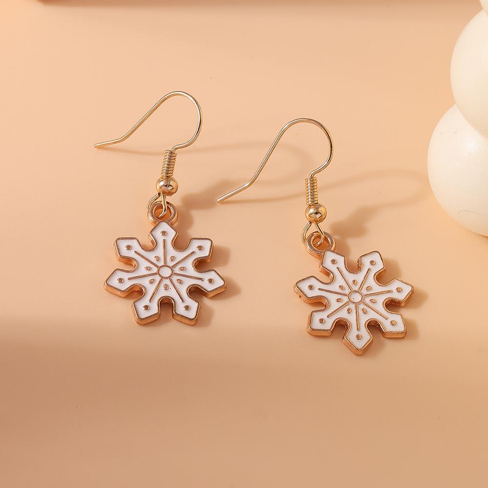 Cute Christmas Earrings Santa Claus Elk Snowman Snowflake Earrings for Women Girls X'mas New Year Jewelry Gifts