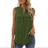 European & American Women's Fashion: Spring/Summer Solid Color V-Neck Sleeveless Shirt with Lace Trim