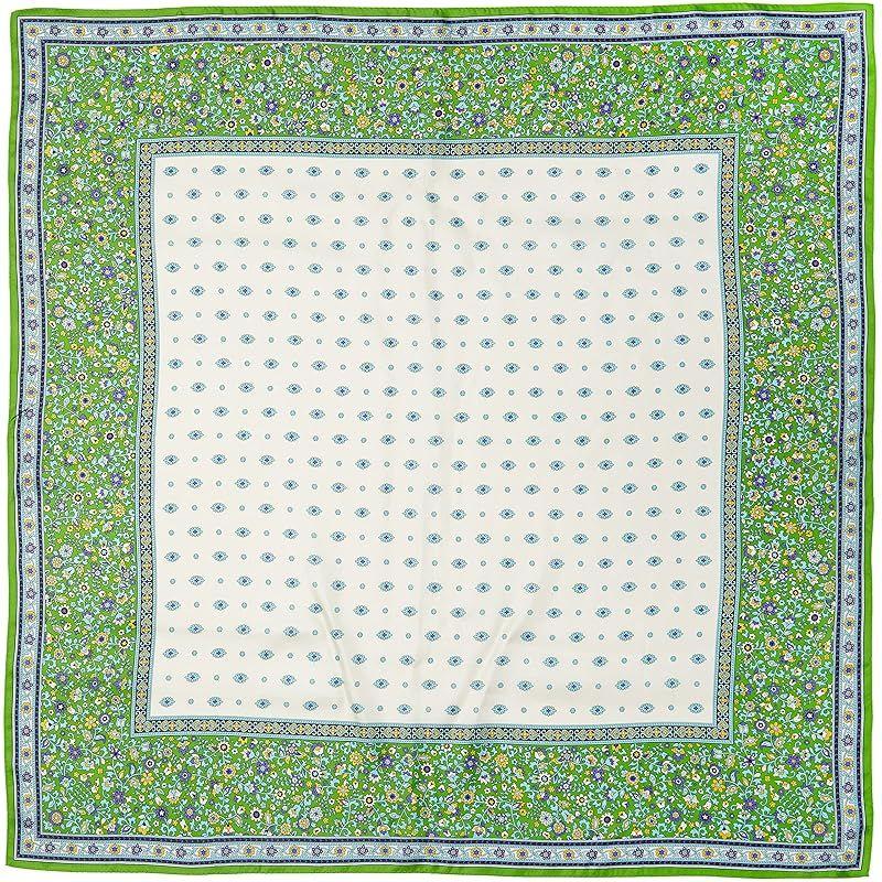 Used [NEW] [Samir Nasri] Scarf Provence Flower Print Silk Scarf Ladies 2212221504 Green (360) 0