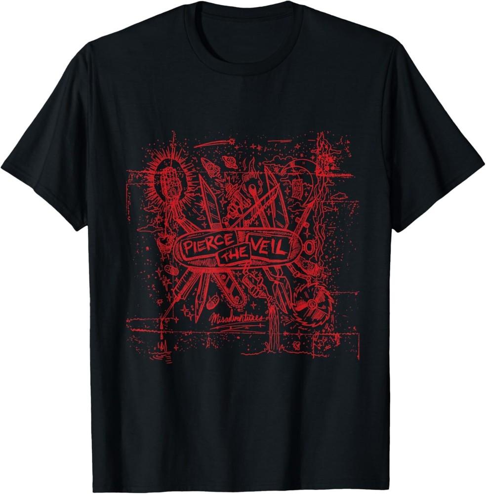 

Pierce The VeilMisadventures Cover in Red Print T-Shirt Unisex T-Shirt L
