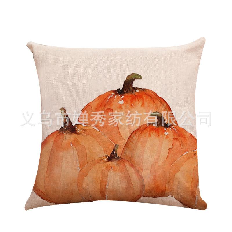 Halloween Pumpkin Series Throw Pillow Covers With Digital Printing Of Short Plush Fabric Car-Shaped Sofa Cushion Home Decor