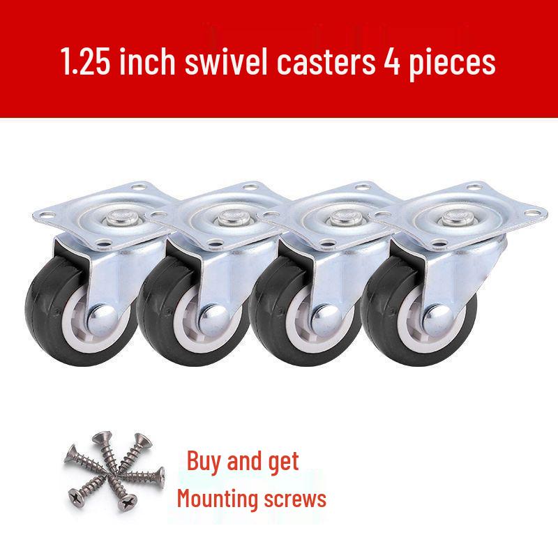 1-3 Inch Silent Swivel Caster Wheels with Brakes for Furniture and Trolleys