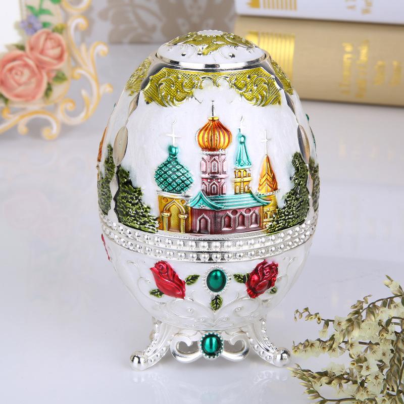 Creative European toothpick holder bucket Russian hand-pressed toothpick box automatic portable high-end retro dining table toothpick jar