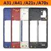Housing Middle Frame Bezel Middle Plate Cover With Volume Power Button Side Key For Samsung A21S A31 A41 A70S