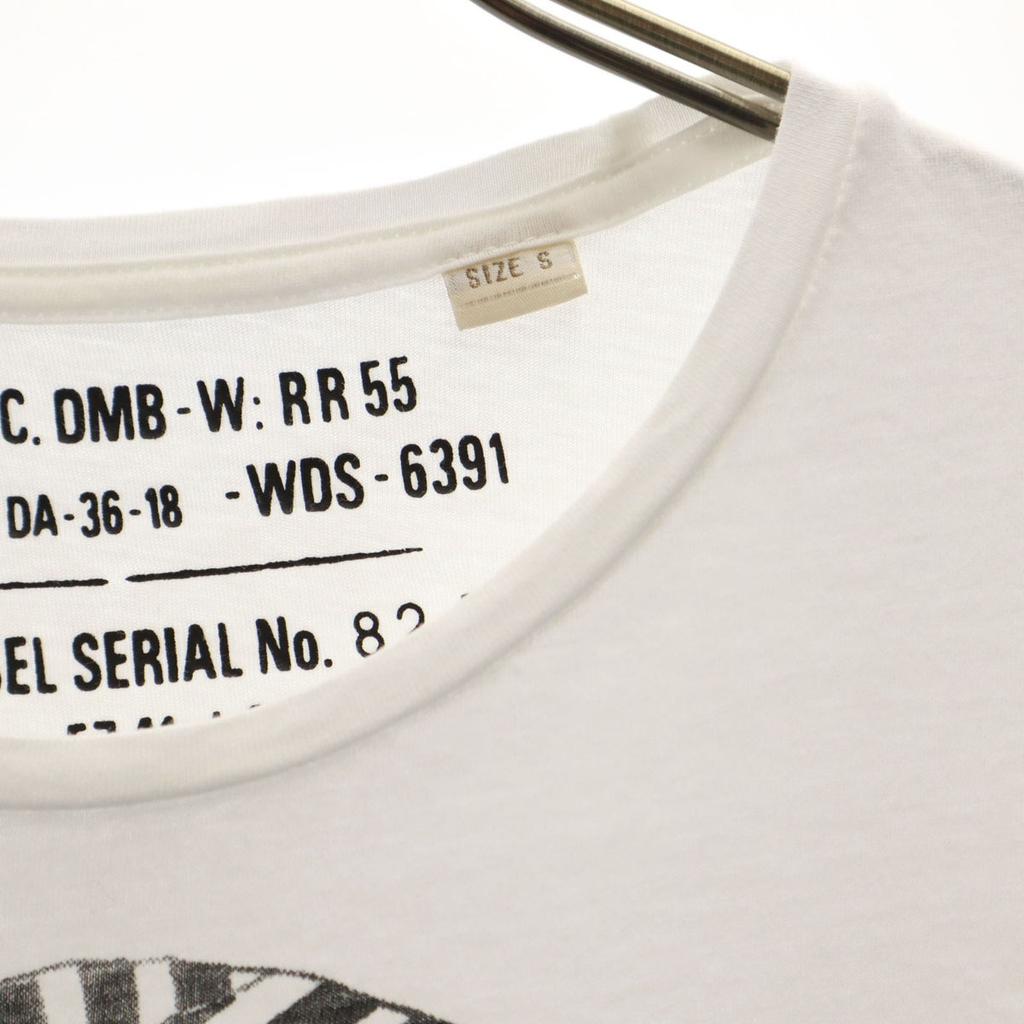 Diesel Short Sleeve T-shirt S White Men's Used