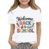 Children's Casual and Fashionable Round-Neck Printed Short-Sleeve Top for Back-to-School