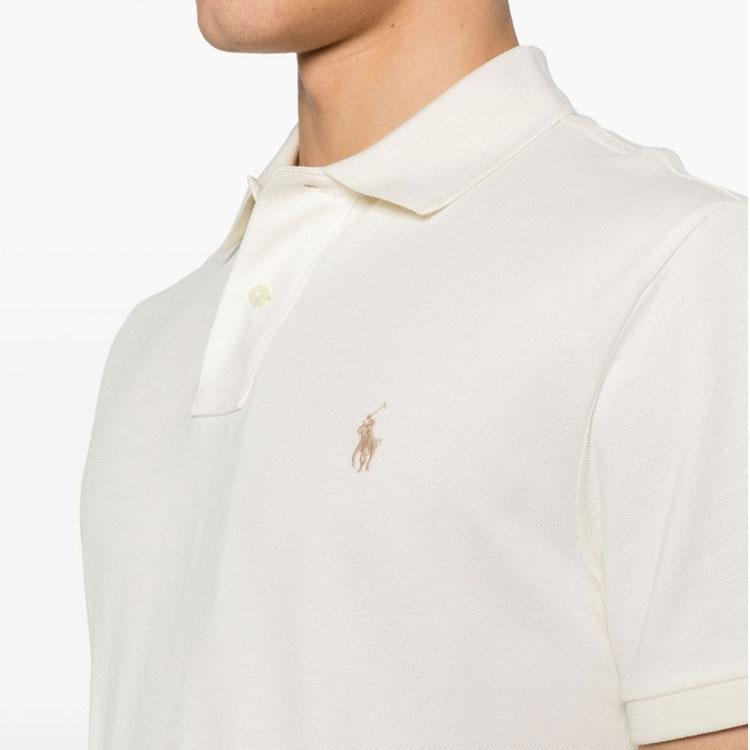 Polo Ralph Lauren Solid Color Polo Shirt Men tops White 710680784-372
