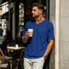 Herren Freizeit Hemd mit V-Ausschnitt, Leicht, Atmungsaktiv, Kurzen Ärmeln, Brusttasche, Weichem Stoff, Bequemer Passform, Sommer Top
