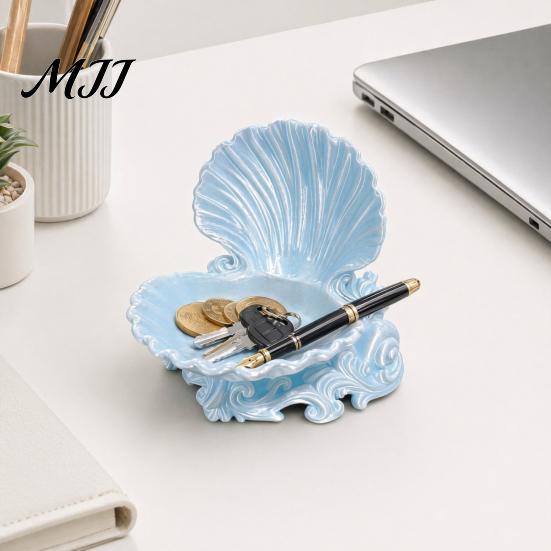 High Quality Relief Tray 3D Printed Shell Jewelry Tray, Decorative Desktop Storage Organizer for Dressing Small Item Table, Opening Trinket Dish Rings