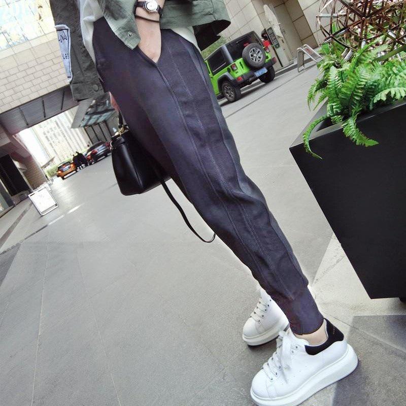 Women's Black Harem Sweatpants: 2025 Korean Style, Closed-Leg, Casual and Sporty