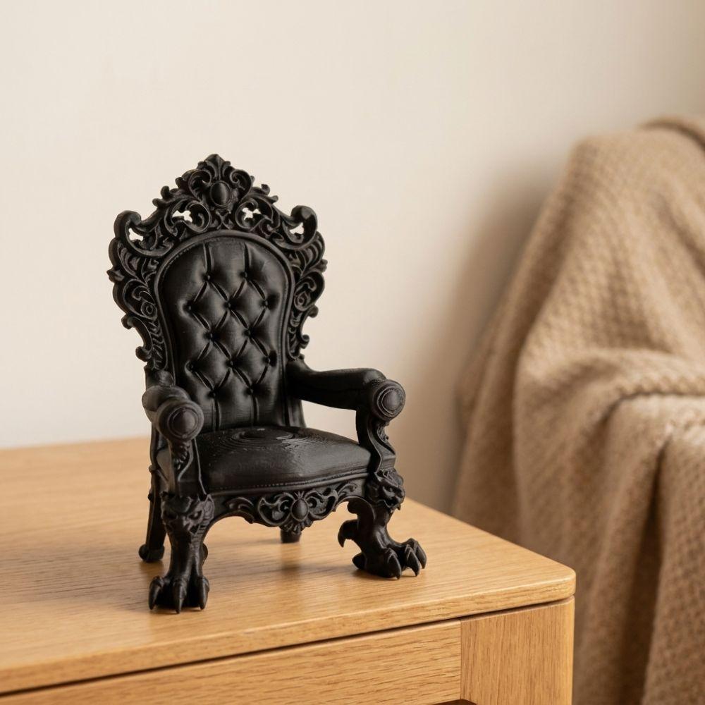3D Printed Luxury Throne Stand Dark Style Figure Throne Seat  Figure Collectors