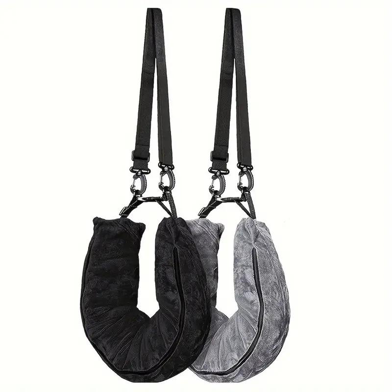 Borsa Multifunzionale Gonfiabile per Cuscino da Viaggio per il Collo con Tasca Portaoggetti Cuscino a U Comodo Federa per Bagaglio Borsa Portatile