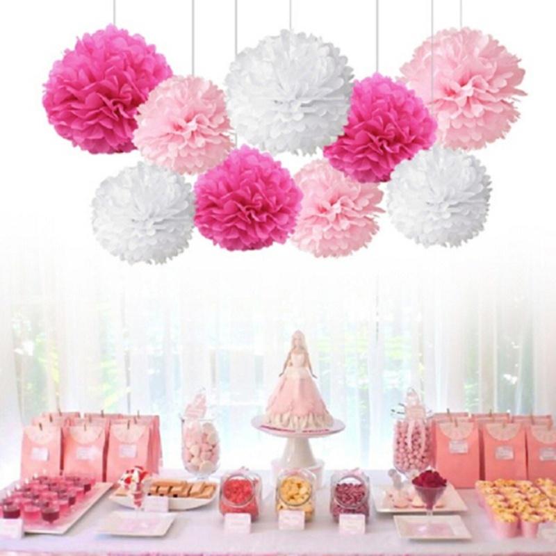 Buy 10Pcs/set Tissue Paper Flower Balls Wedding Birthday Party Shower ...