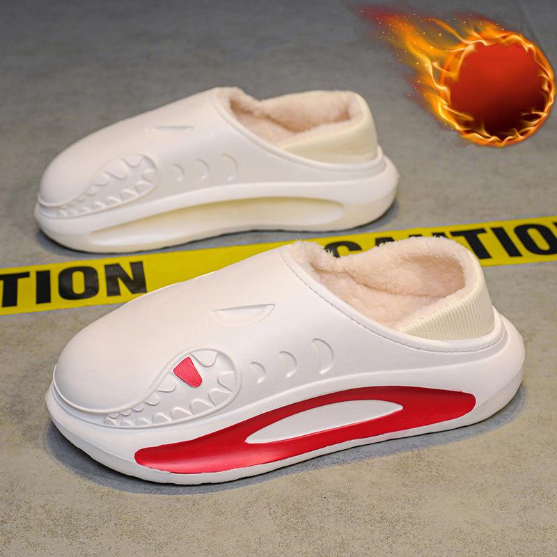 

Fashion New EVA Slipper Winter Men Slippers Warm Anti-slip Furry Slippers Couples Concise Indoor Home Cotton Shoes Casual Fluffy Slides 36-37 белый