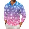 Men's Casual Collared Long-Sleeve Knit Base Layer Top