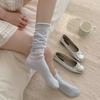 Ballet-style Calf Socks, Thin Socks for Girls, Pure and Simple Bow Lolita Long Tube Sweet Pile Socks