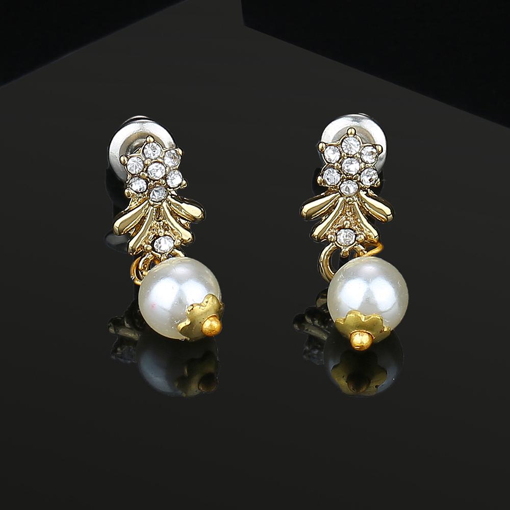 

Позолоченные сверкающие дизайнерские серьги Estele для женщин