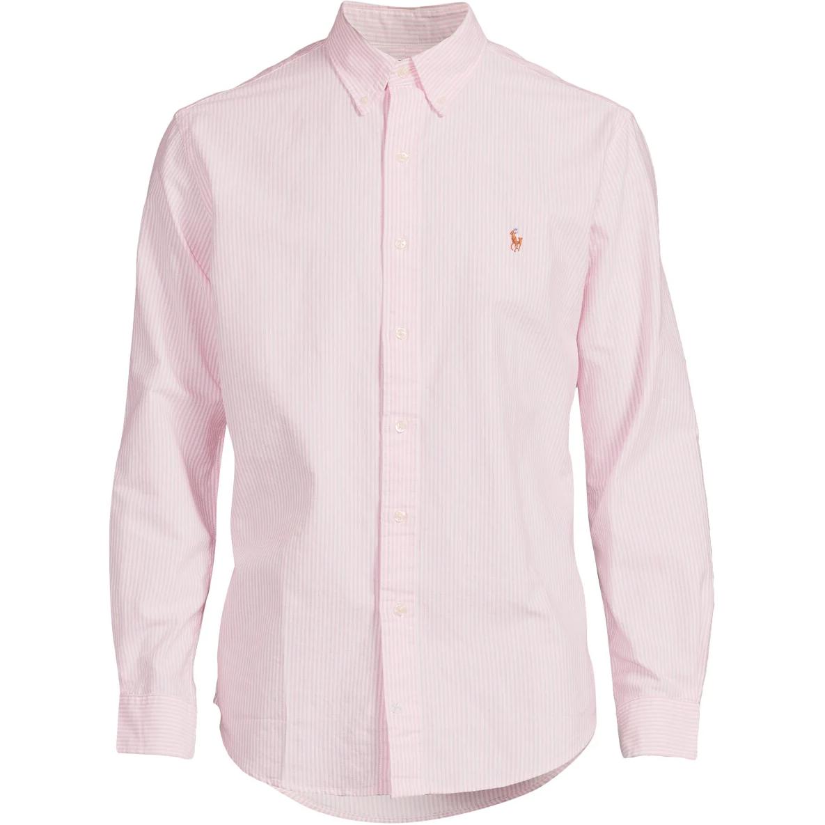 

Рубашка мужская Polo Ralph Lauren с вышивкой логотипа, приталенного кроя, с длинным рукавом, розовая 710953704-001 M