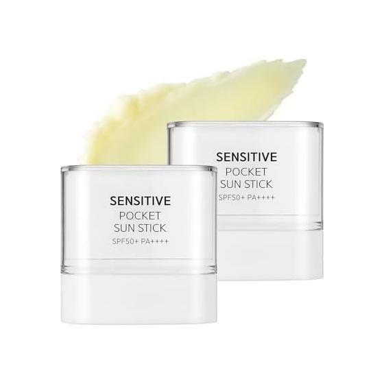 SAM U Sensitive Pocket Sunstick [10 г x 2 шт.] SPF50+ PA++++ Солнцезащитный стик для чувствительной кожи Нелипкий Портативный Гиалуронат натрия Цика Алоэ вера