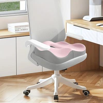 1 pezzo Cuscino Seduta in Memory Foam per Supporto Sedile Auto/Ufficio con Base Antiscivolo Ergonomico Comfort Fianchi Pad Seduta per Sedute Prolungate