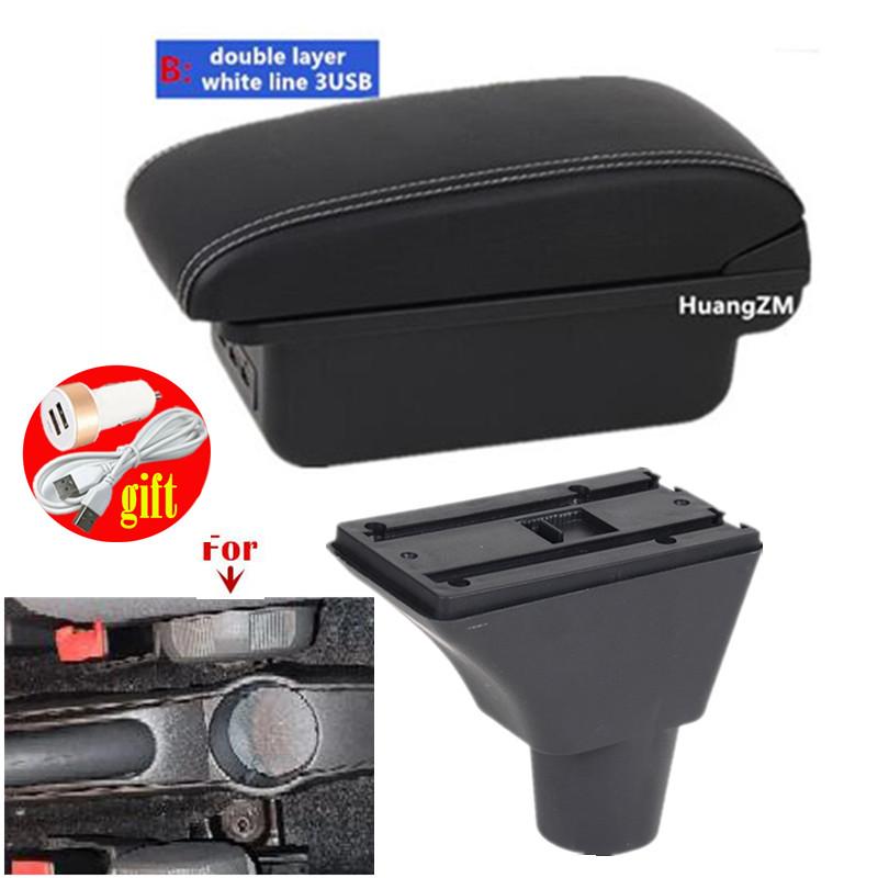 For Fiat Panda II 2 Armrest Box Arm Elbow Rest Center Console Storage box USB Port Interior Dedicated Retrofit Car Accessories