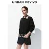 UR Women's Faux Two-Piece Plaid Polo Shirt