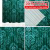 2D Flat Printing,2pcs Emerald Drape Chic Minimalist Curtains Versatile 100% Polyester Curtains Decorations Outdoor for Living