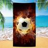 Neues Fußball-Strandtuch Fußball-Thema Mikrofaser-Badetuch für Erwachsene Seaside Schnelltrocknendes Handtuch