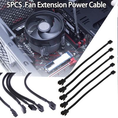 5pcs/lot 4 Pin PWM Connector Case Fan Extension Power Cable Case for Compure CPU System for Computer Case Fan 26cm
