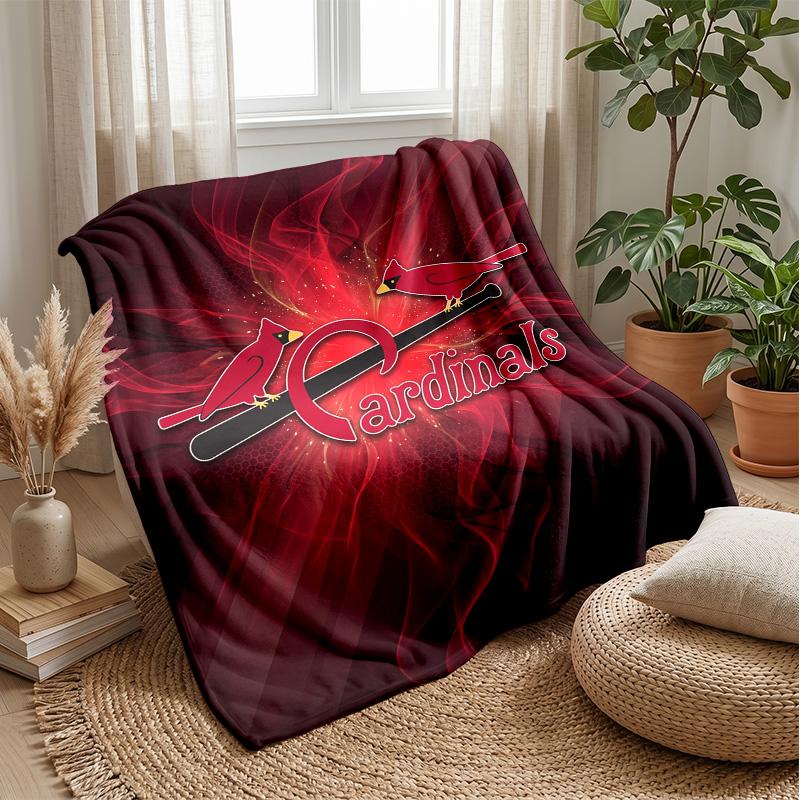 St. Louis Cardinals Flannel Fleece Blanket Cozy Warm Throw Blanket For Couch Bed Travel All Season Use