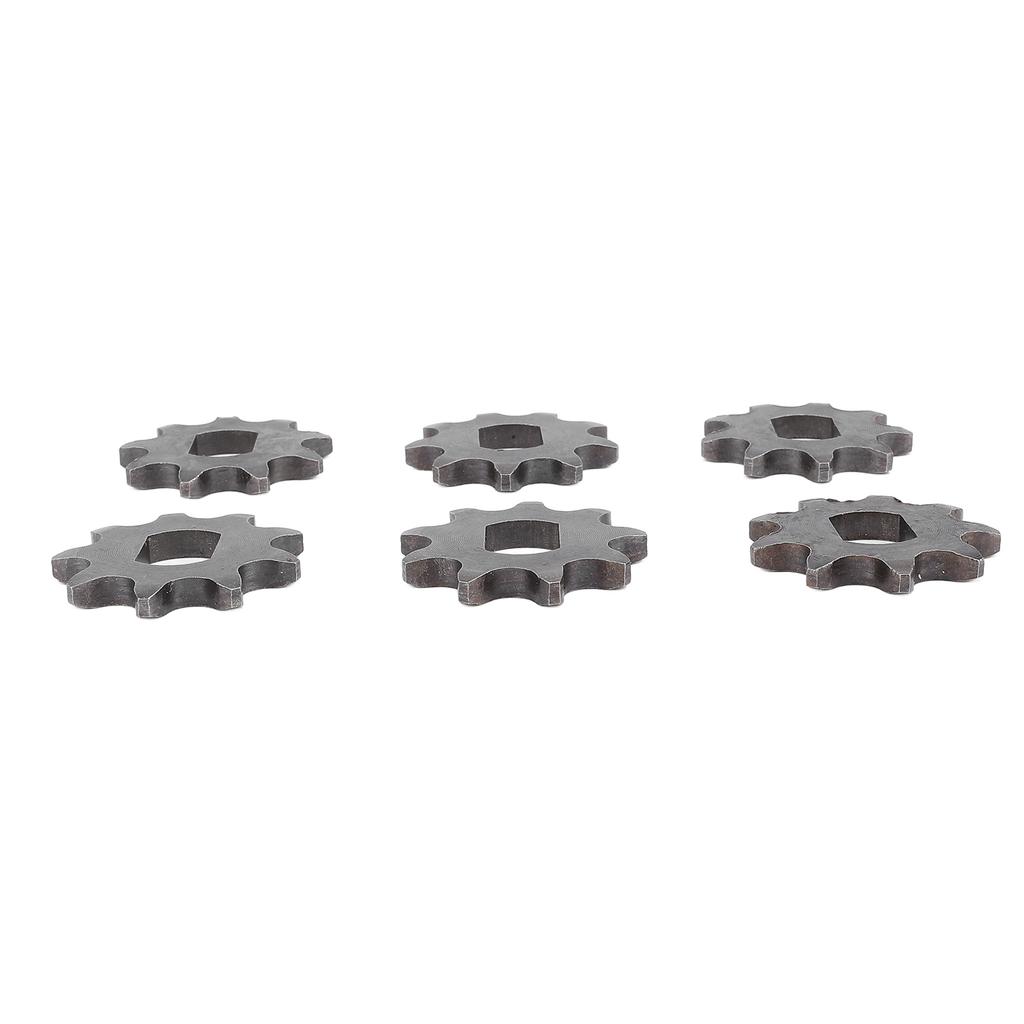 6PCS 420 9T Front Sprockets Steel 12x17mm Inner Diameter Motor Front Sprocket for 420 Chains