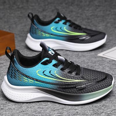 Men's Shoes Sneakers Spring New Men's Mesh Breathable Casual Shoes Running Shoes Black Soft-soled Shock-absorbing Running Shoes Men