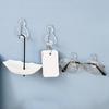 2 Pcs Self-adhesive Cat Hooks Plastic Cat Key Holder Cute Cat Shape Wall Hook  Backpack