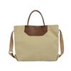 Canvas Tote Bag for Women with Leather Trim Casual Shoulder Bag Top Handle