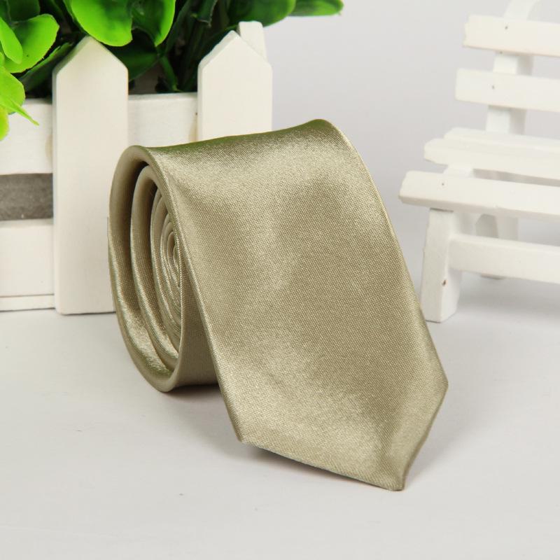 Casual Korean Style Narrow 5cm Solid Color Tie for Men